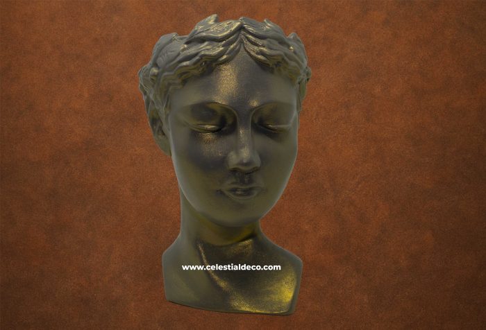 Haydee Grey base with metallic gold finish