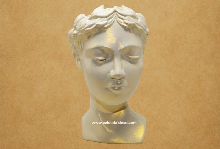Anastacia White base with metallic gold finish