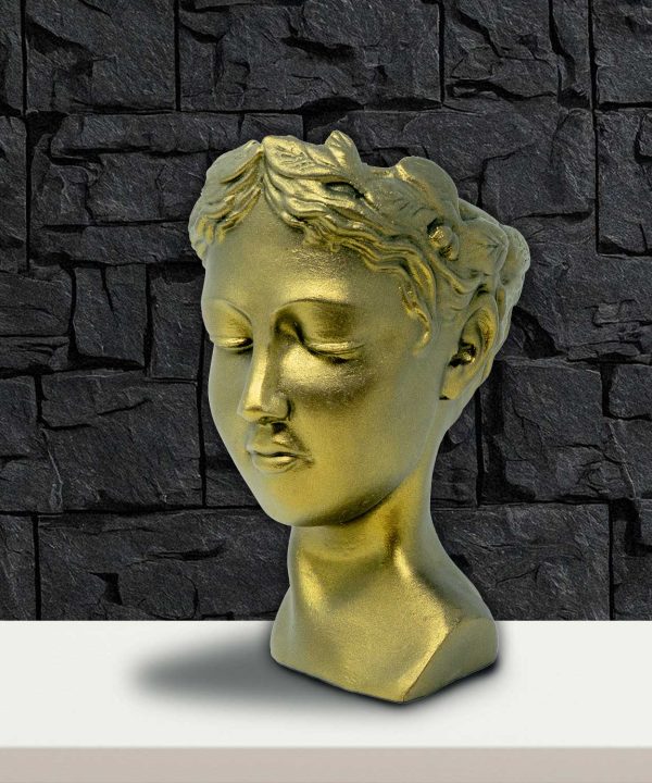Wholesale Pack 4 - Leah Vase - Black base with metallic gold finish