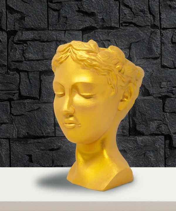Wholesale Pack 4 - Regina Vase - Beige base with metallic gold finish