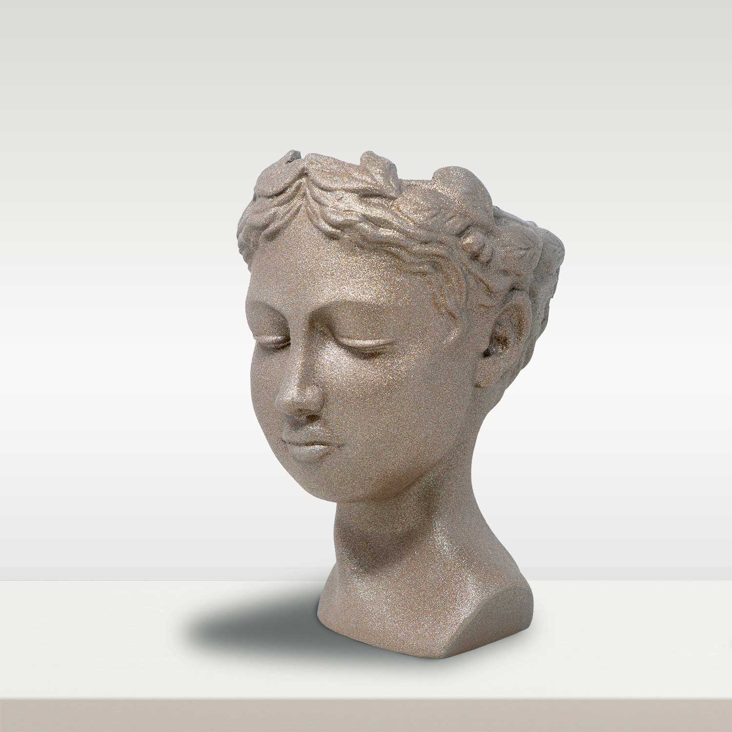 Francesca Vase - Grey base with Rose Gold and Glitter