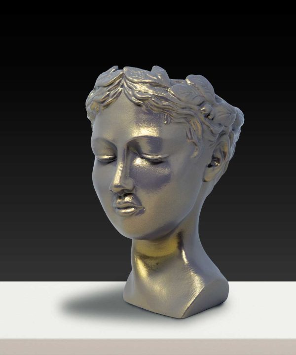 Wholesale Pack 4 - Haydee Vase - Grey base with metallic gold finish