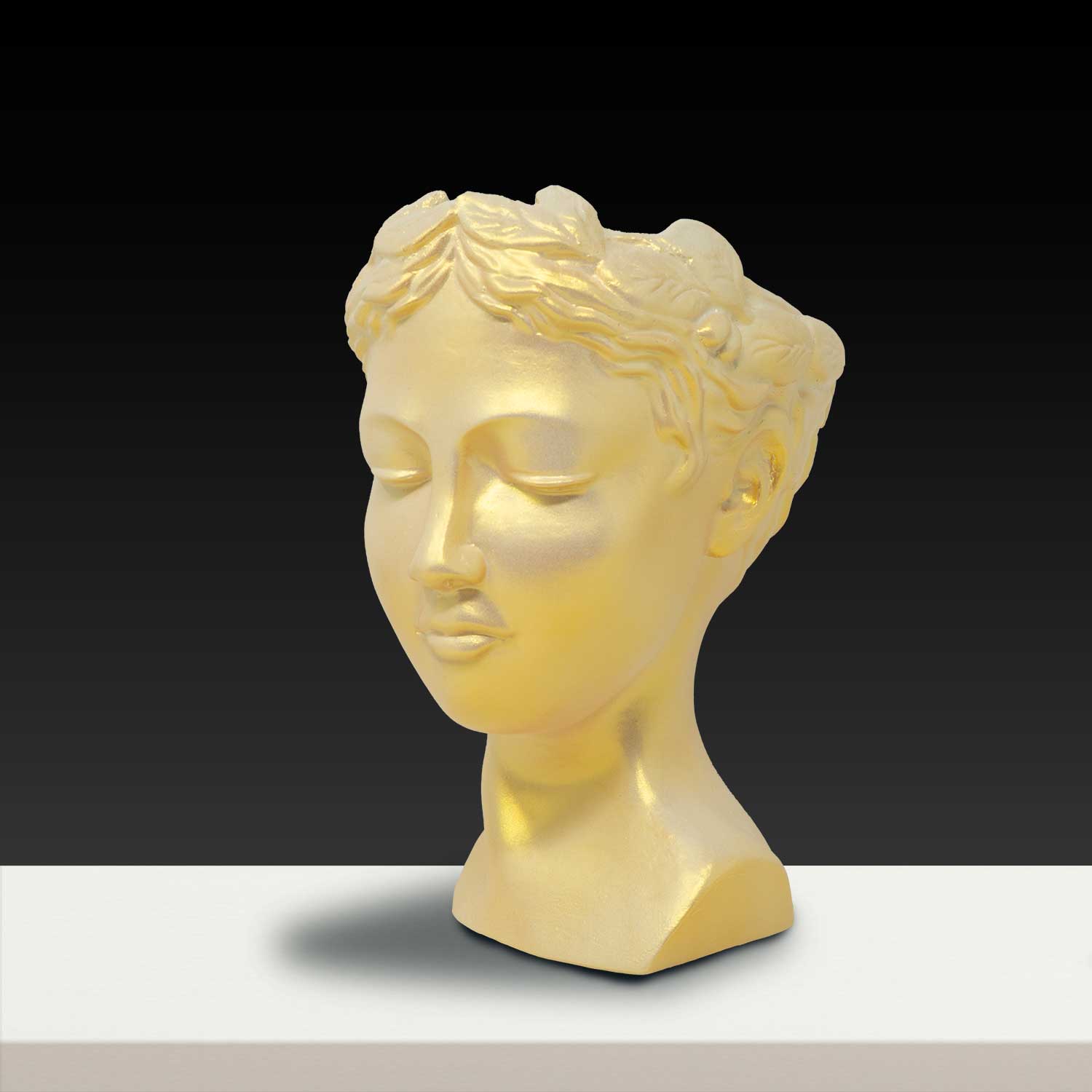 Anastacia Vase - White base with metallic gold finish